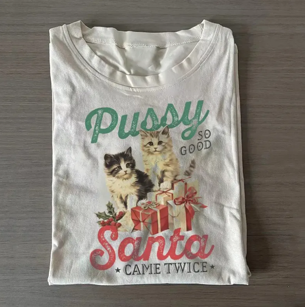 Raunchy Christmas Cat T-shirt