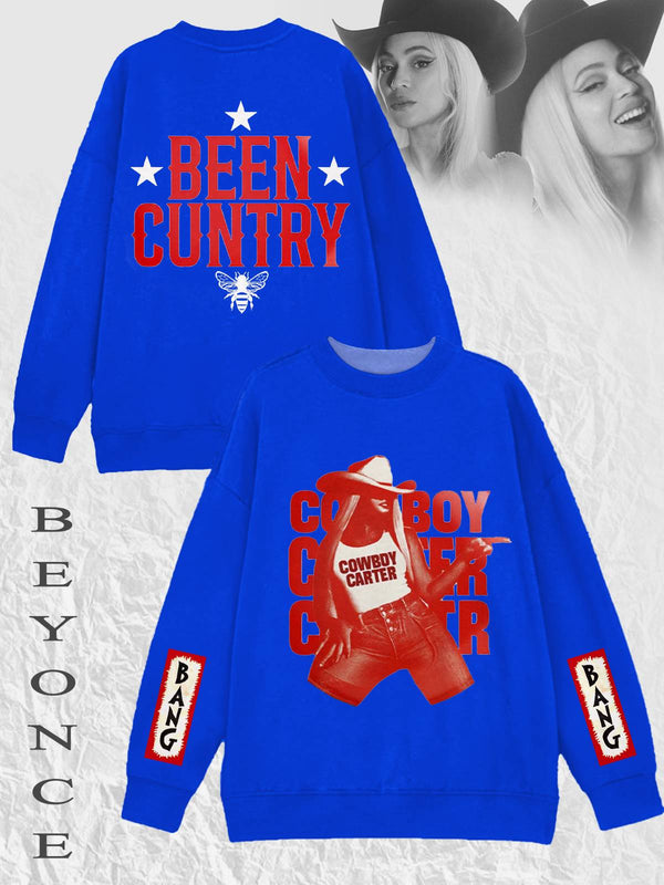 Beyoncé  Printed Long Sleeve Casual Top