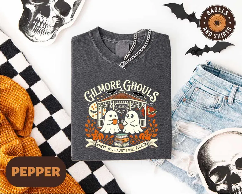 Retro Halloween Cat Ghost Shirt