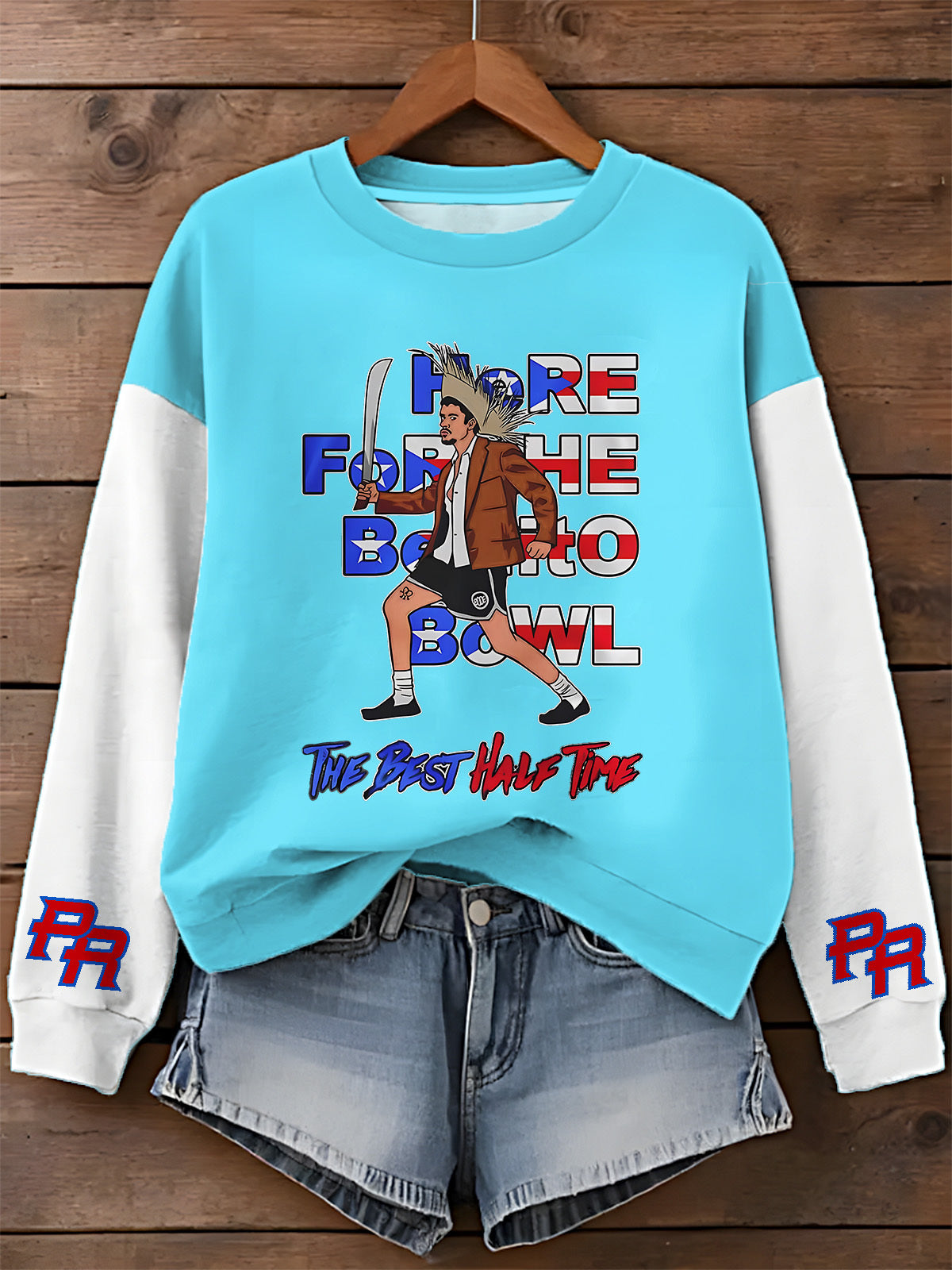 Bad Bunny Benito Bowl Printed Long Sleeve Casual Top