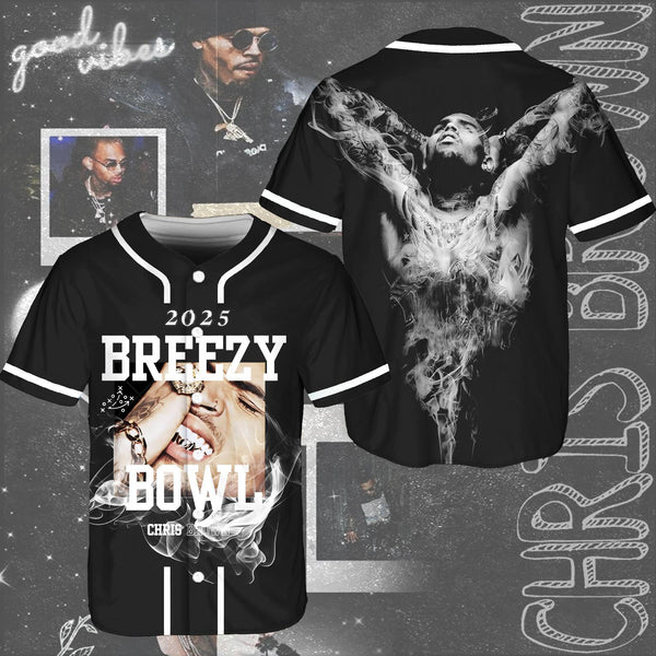 Chris Brown Concert Baseball Jersey