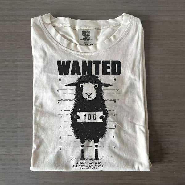 Cute Lamb Unisex Cotton Crew Neck T-shirt