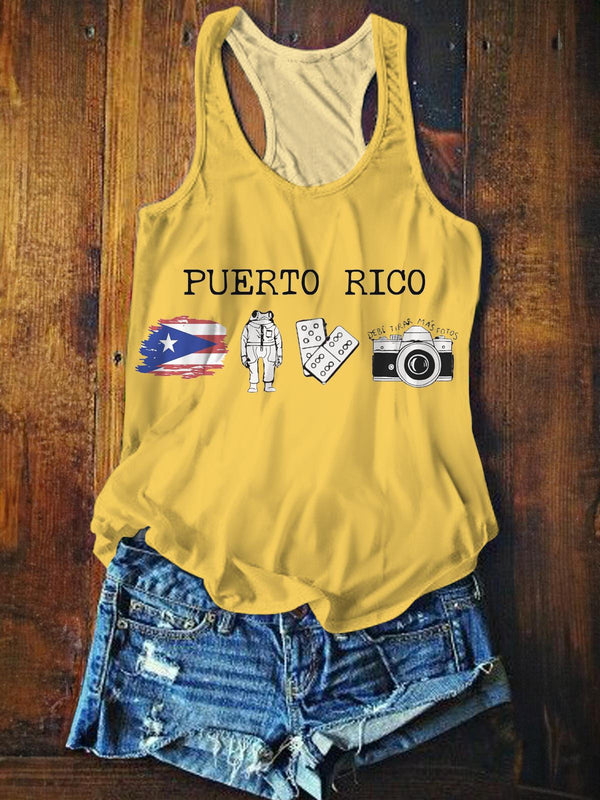 Puerto Rico Debi Tirar Mas Fotos Printed Casual Tank Top
