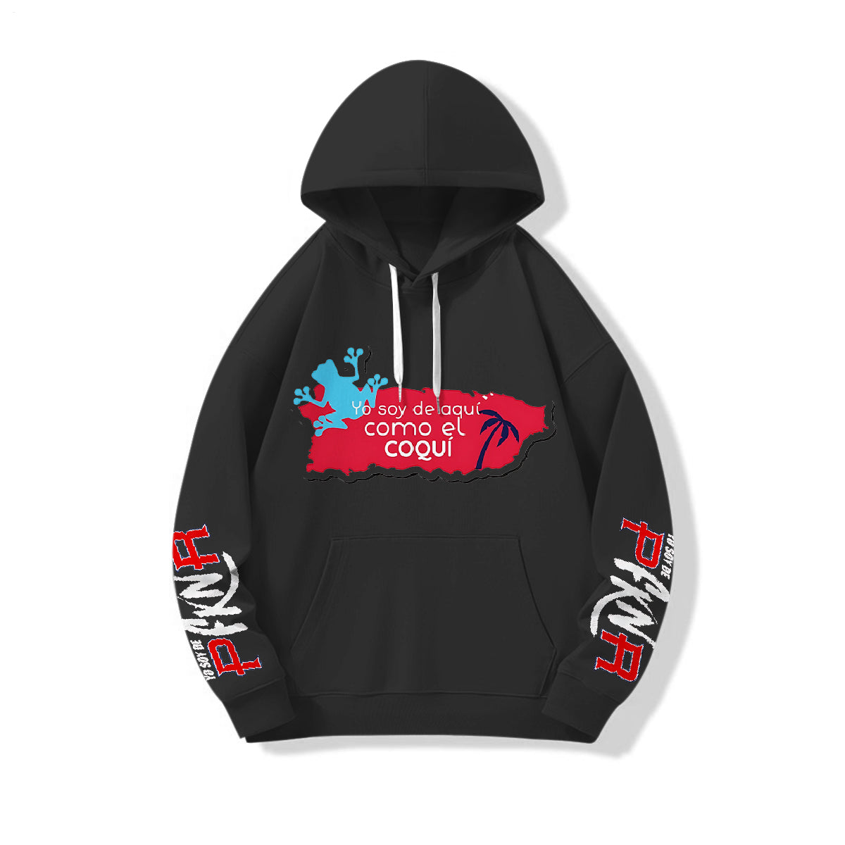 Puerto Rico Loose Fit Hooded Sweatshirt With Pockets
