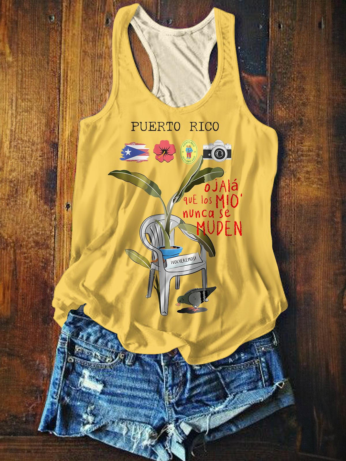 BadBunny Printed Casual Tank Top