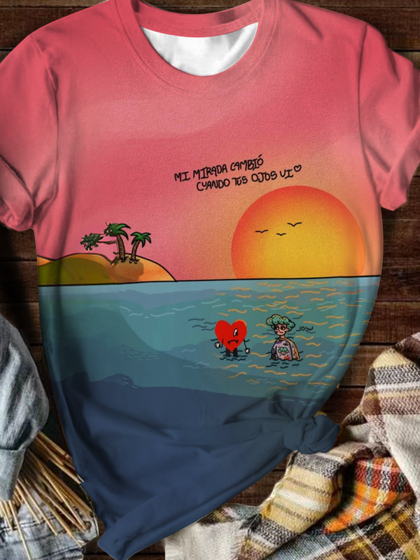 Dtmf Bad Bunny Designs Crew Neck T-shirt
