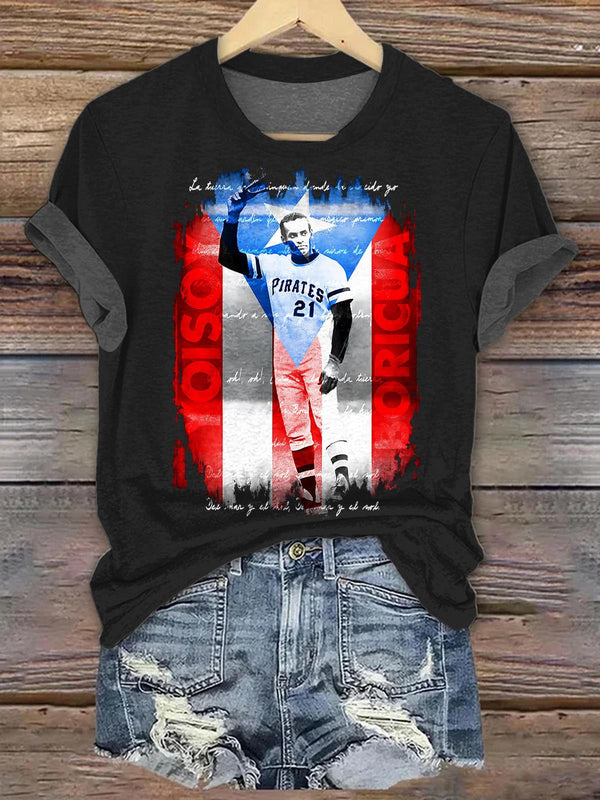 Roberto Clemente Crew Neck T-shirt
