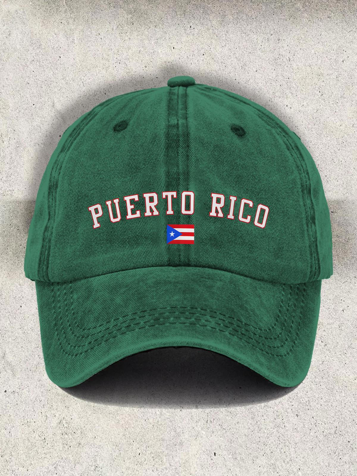 Puerto Rico Print Baseball Cap