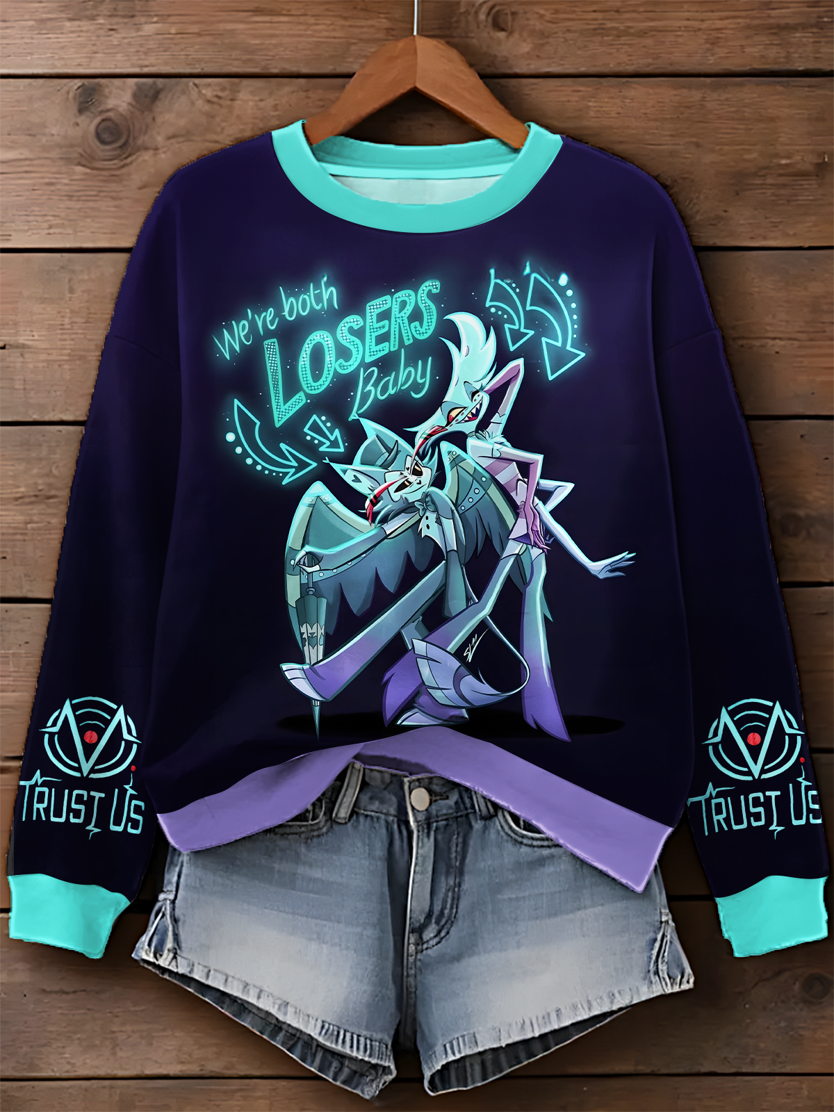 Hazbin Hotel Printed Long Sleeve Casual Top