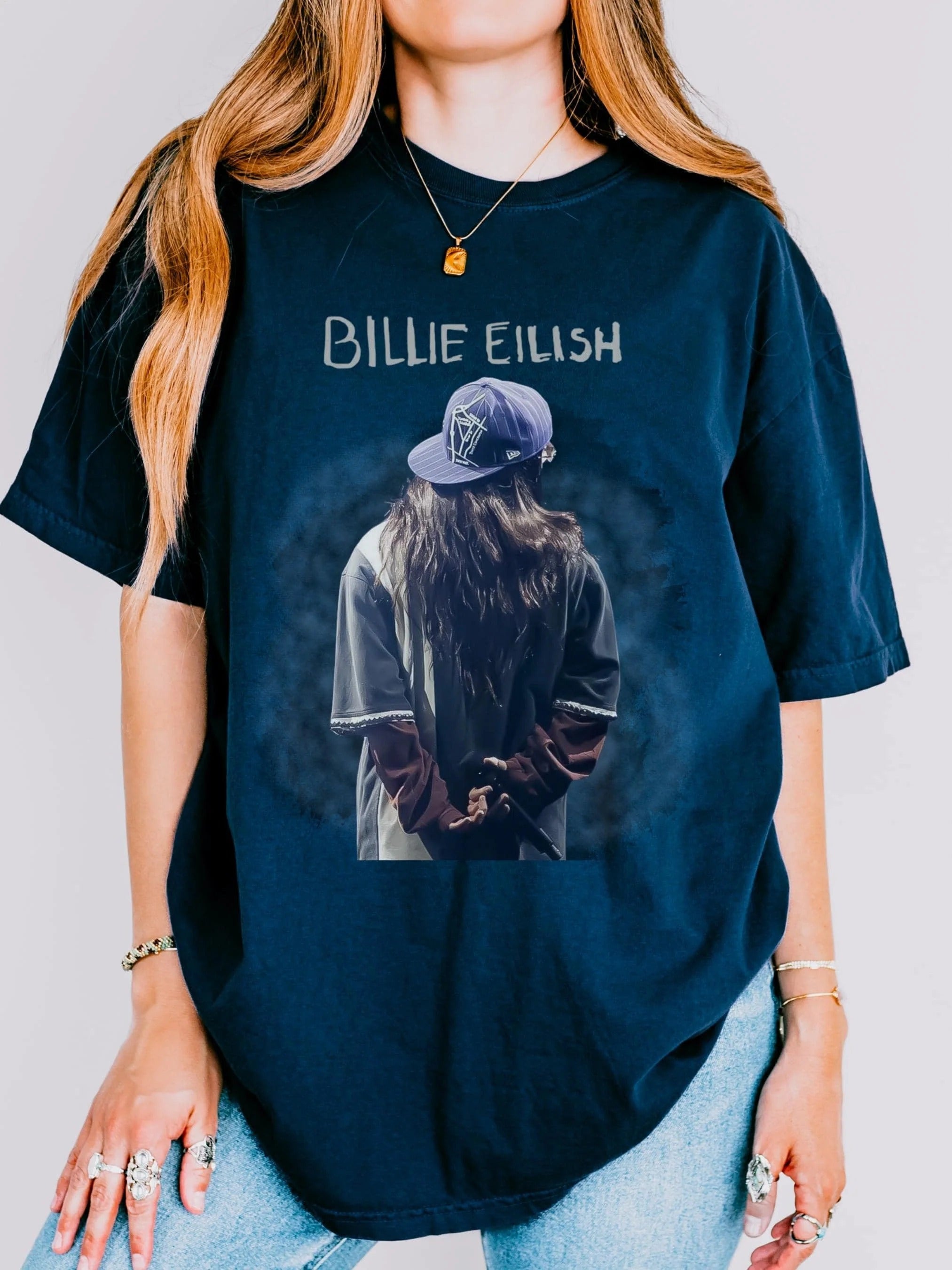 Billie Eilish Music Fan Unisex cotton crew neck T-shirt