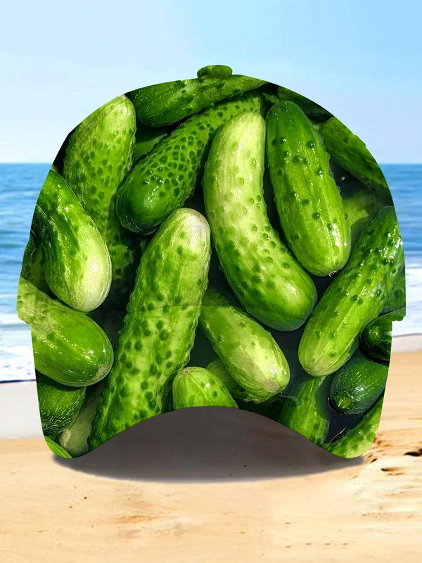 Gorra de béisbol con estampado de pepino para hombre