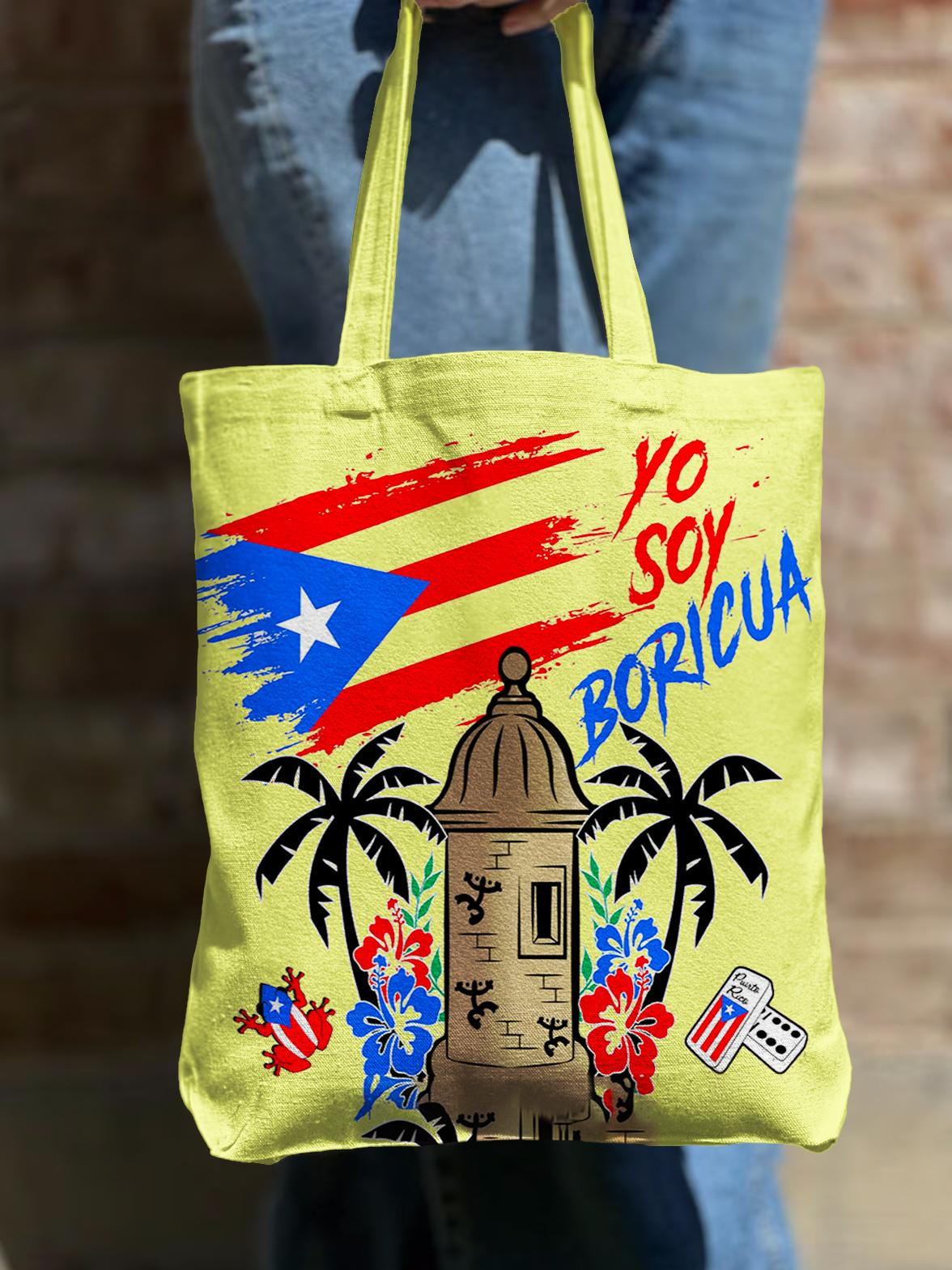 Puerto Rico Shoulder Zipper Canvas Bag（Best Seller）