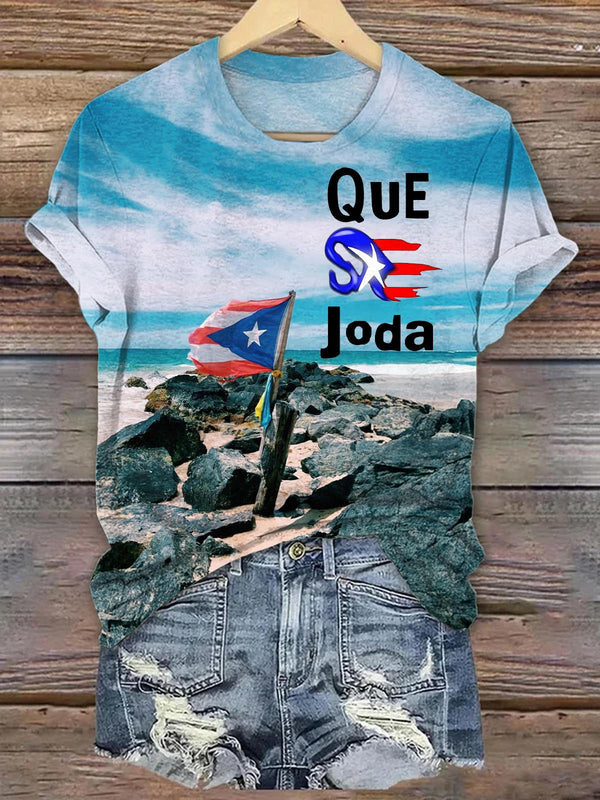 Puerto Rico Reef Beach Crew Neck T-shirt