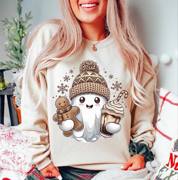 Cute Christmas Ghost Retro sweatshirt