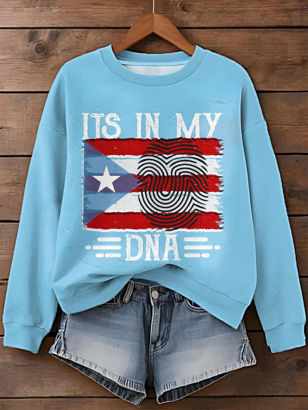 It's In My DNA Puerto Rico Pride Printed Sweatshirt