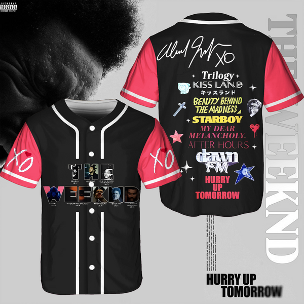 Weeknd Album Discography XO Baseball Jersey