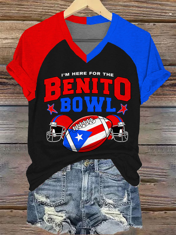 Benito Bowl Women's Raglan V-Neck T-shirt