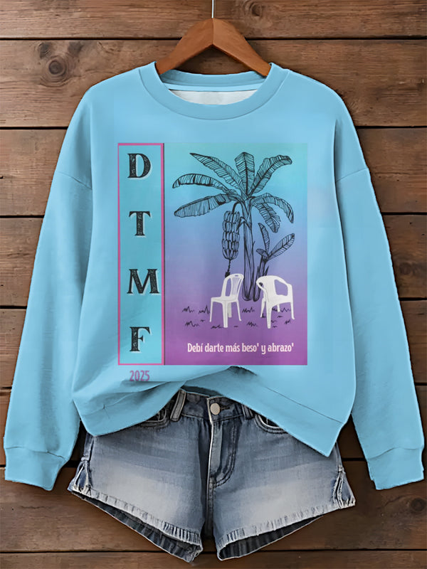 Limited Debi Tirar Mas Fotos Album t-shirt Printed Long Sleeve Casual Top