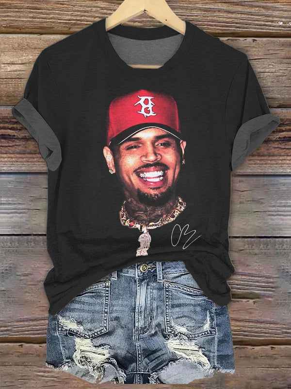 Chris Brown Breezy Bowl XX Tour 2025 Crew Neck T-shirt