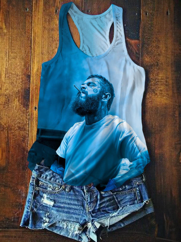 Posty Malone Printed Casual Tank Top