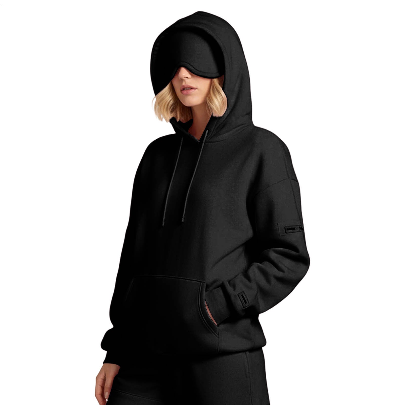 Airplane Mode Travel Hoodie Men Women Comfort Hoodies with Eyeshade Pullover Tops Clothes with Hidden Pockets charming