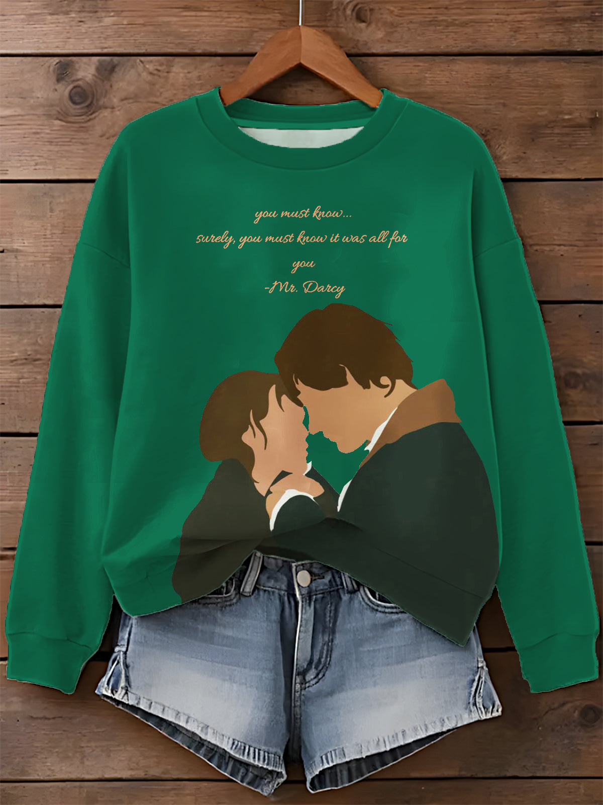 Pride And Prejudice 2005 Movie Printed Long Sleeve Casual Top
