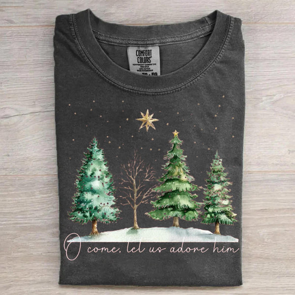 Star Christmas Tree Retro T-shirt