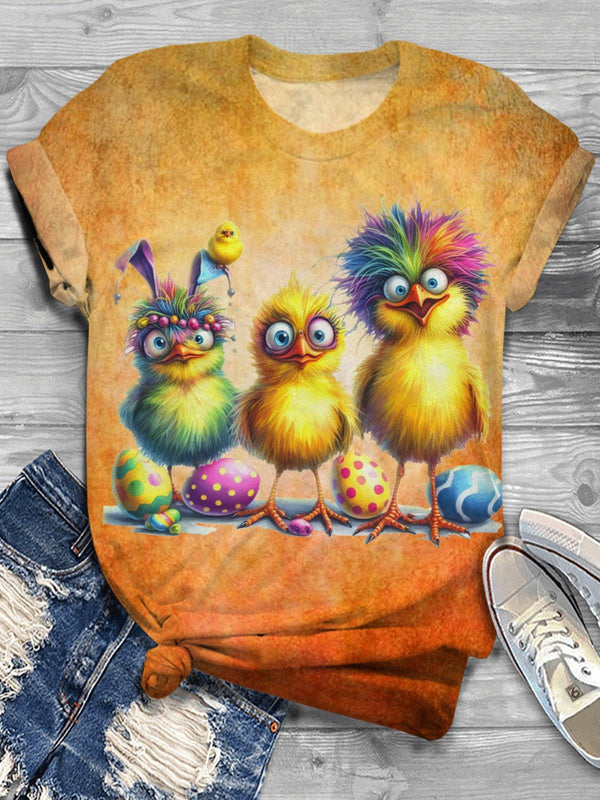 Funny Little Chicken Friends Easter Day T-shirt