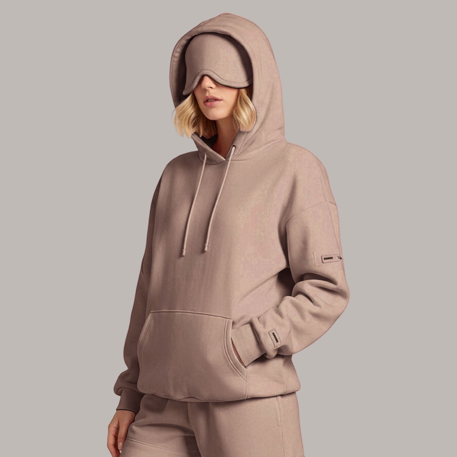 Airplane Mode Travel Hoodie Men Women Comfort Hoodies with Eyeshade Pullover Tops Clothes with Hidden Pockets charming