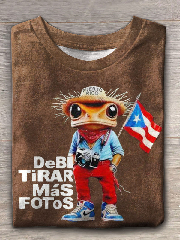 Bad Bunny Puerto Rican Flag Crew Neck T-shirt