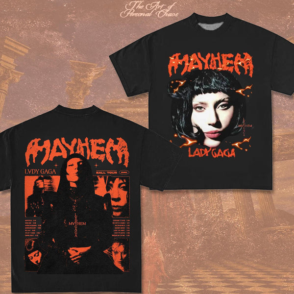 Lady Gaga Mayhem Tour Crew Neck T-shirt