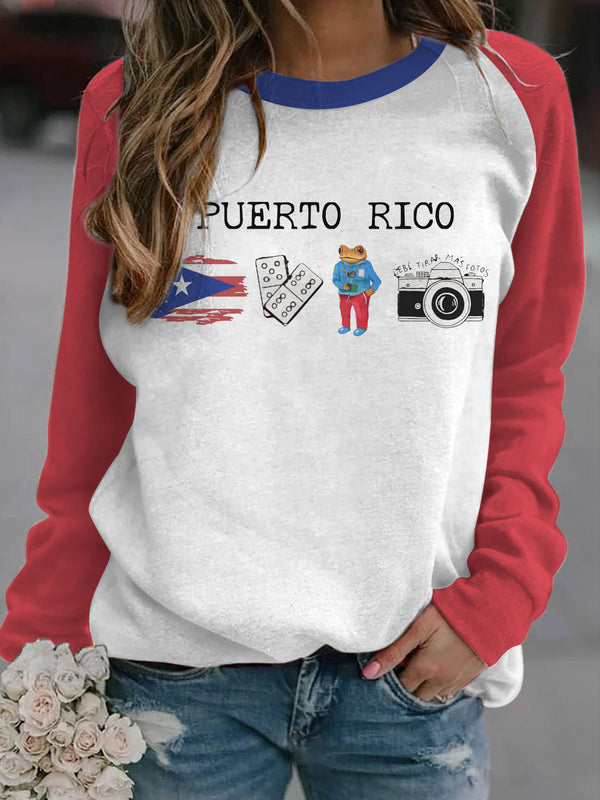 Camiseta casual de manga larga de Bad Bunny de Puerto Rico 