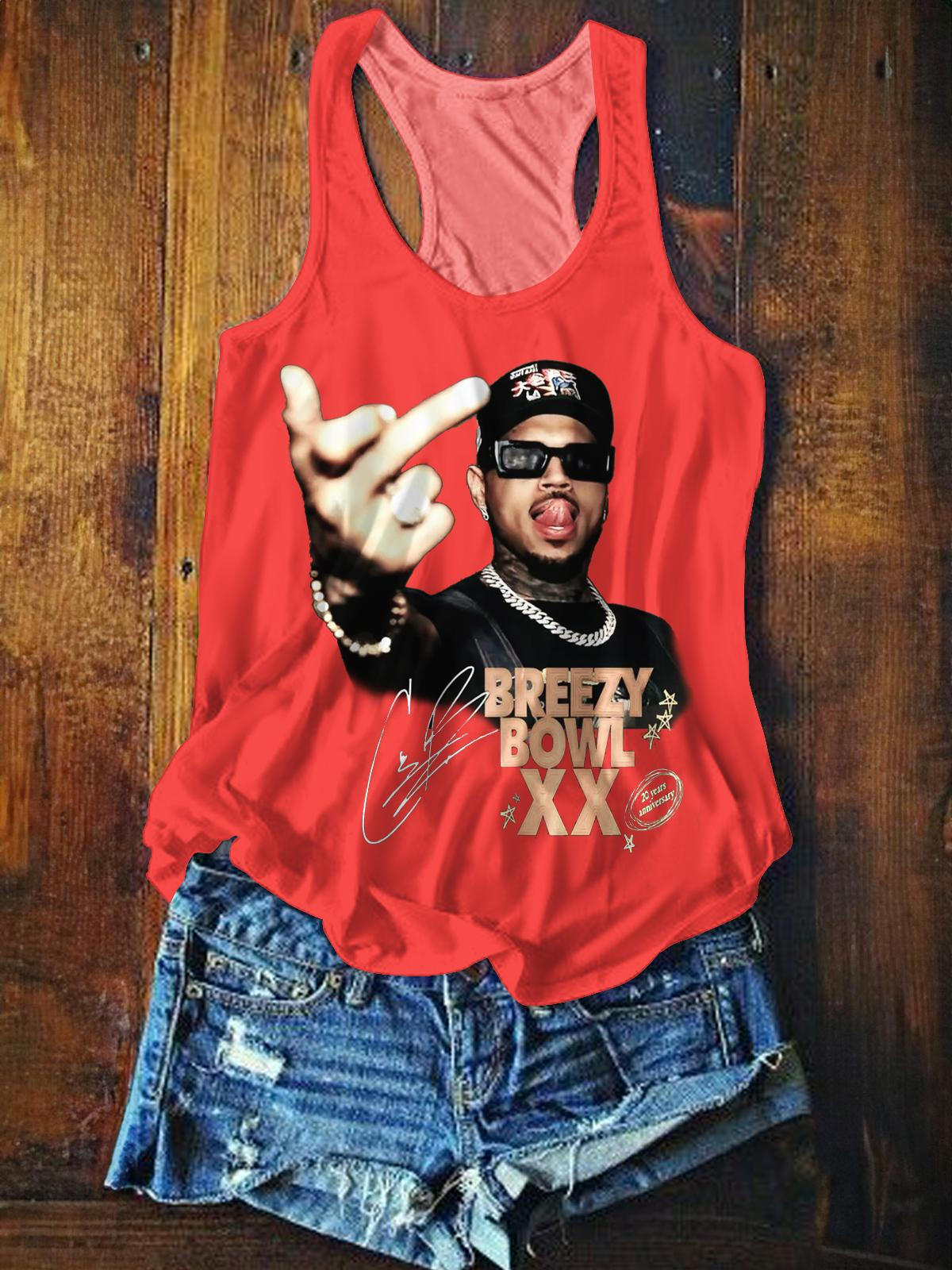 Breezy Bowl XX Tour 2025 Printed Casual Tank Top