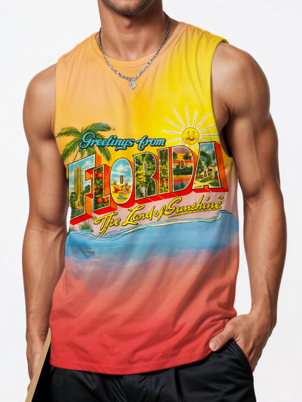 Geeting From Florida The Local Sunshine Sports Crew Neck Vest