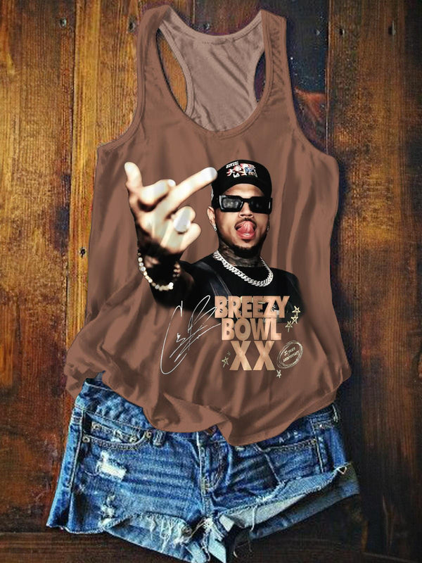 Breezy Bowl XX Tour 2025 Printed Casual Tank Top