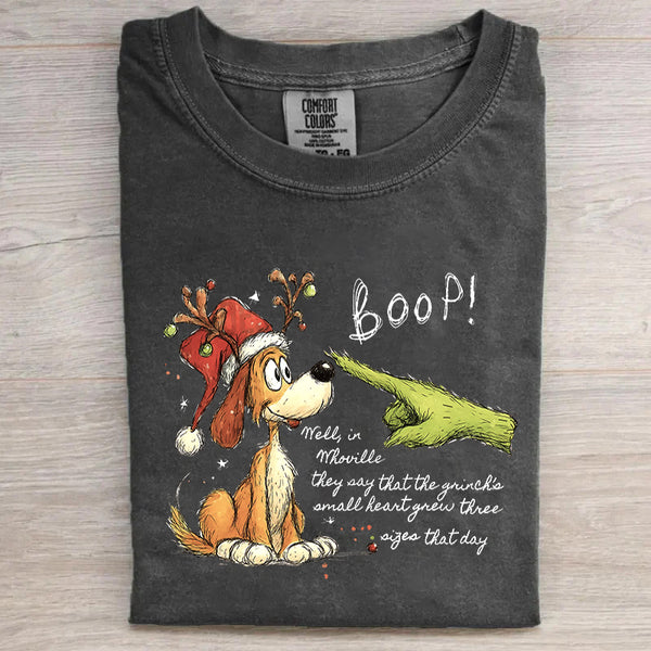 Christmas Fun Print Washed Cotton Short Sleeves