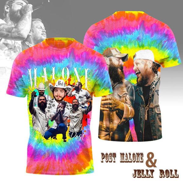 Malone And Jelly Tie-Dye Crew Neck T-shirt