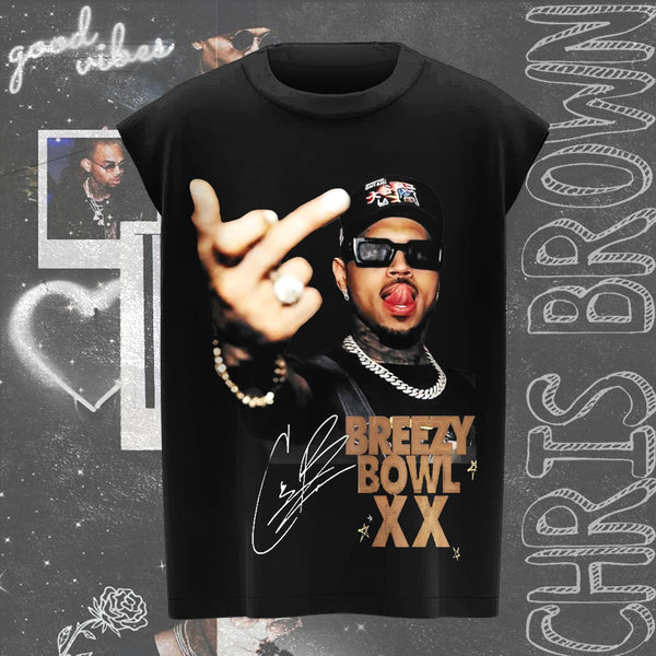 Men's Chris Brown Breezy Bowl XX Crew Neck Vest