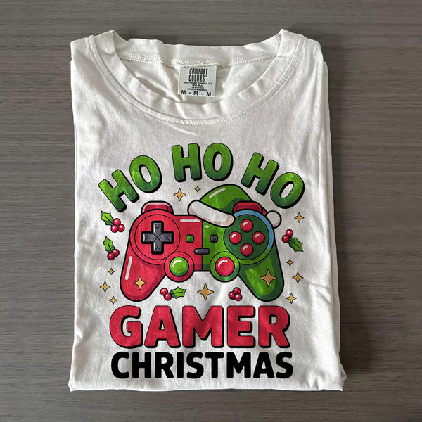 GAMER CHRISTMAS Unisex Cotton Crew Neck T-shirt