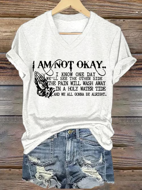 Jelly Roll 'I Am Not Okay' Print Crew Neck T-Shirts