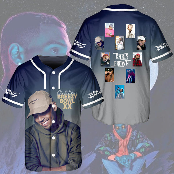 Chris Brown Breezy Bowl XX Tour Baseball Jersey