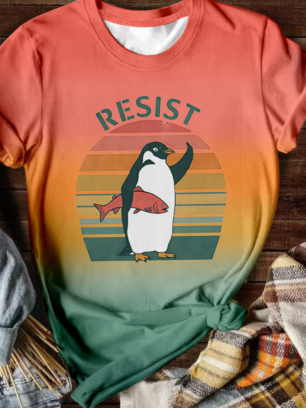Penguins Subtle Resist Crew Neck T-shirt