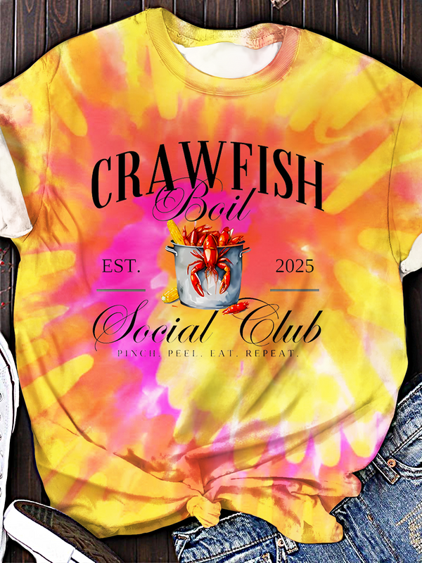 Crawfish Boil Social Club Crew Neck T-shirt