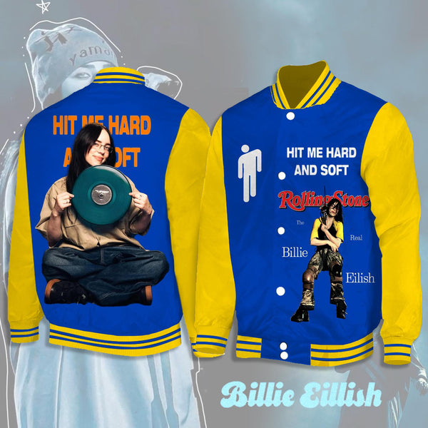Billie Eilish Hit Me Hard And Soft Tour Shoulder Baseball Jersey