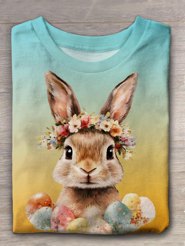 Happy Easter Floral Bunny T-shirt