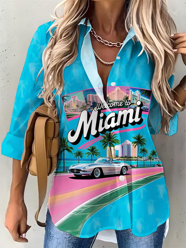 Women's Florida Print Casual Shirt