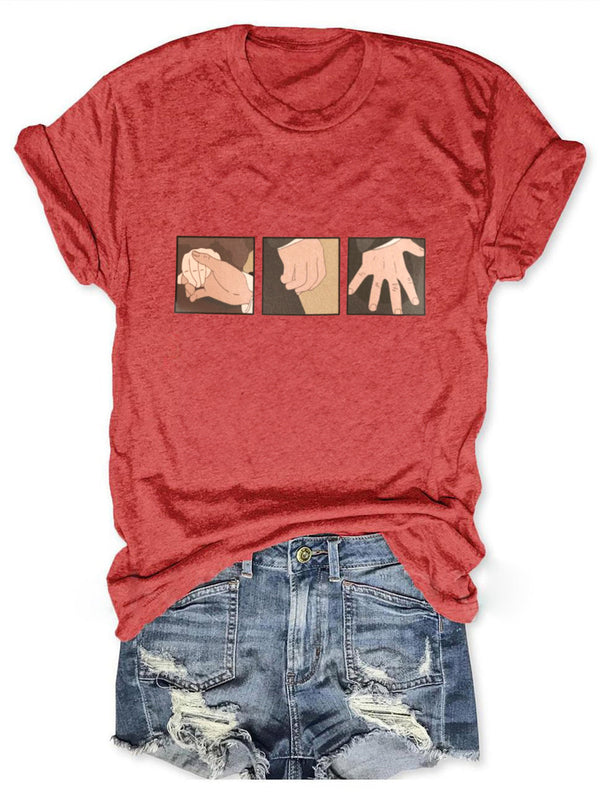 Pride And Prejudice Excerpt Print Crew Neck T-shirt