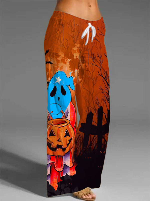 Women's Puerto Rican Halloween Printed Casual Pants