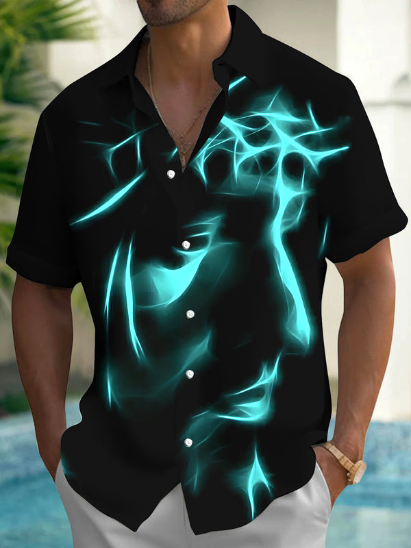 Camisas de manga corta con bolsillo para hombre