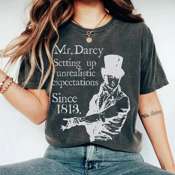 Pride and Prejudice Portrait Print Retro T-shirt